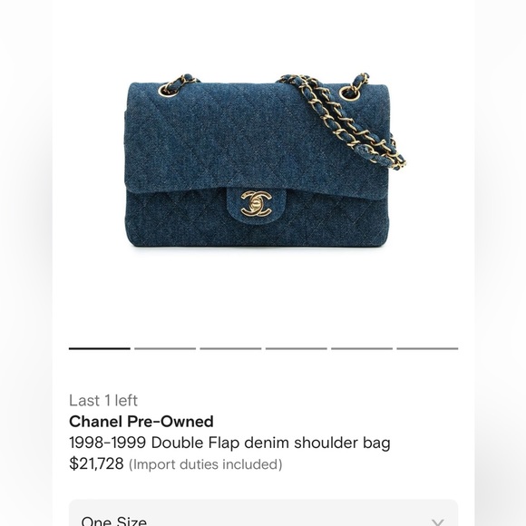 SOLD📌VTG CHANEL 1991 CLASSIC DENIM MEDIUM FLAP BAG PURSE CC TURN LOCK 24k - Picture 11 of 16
